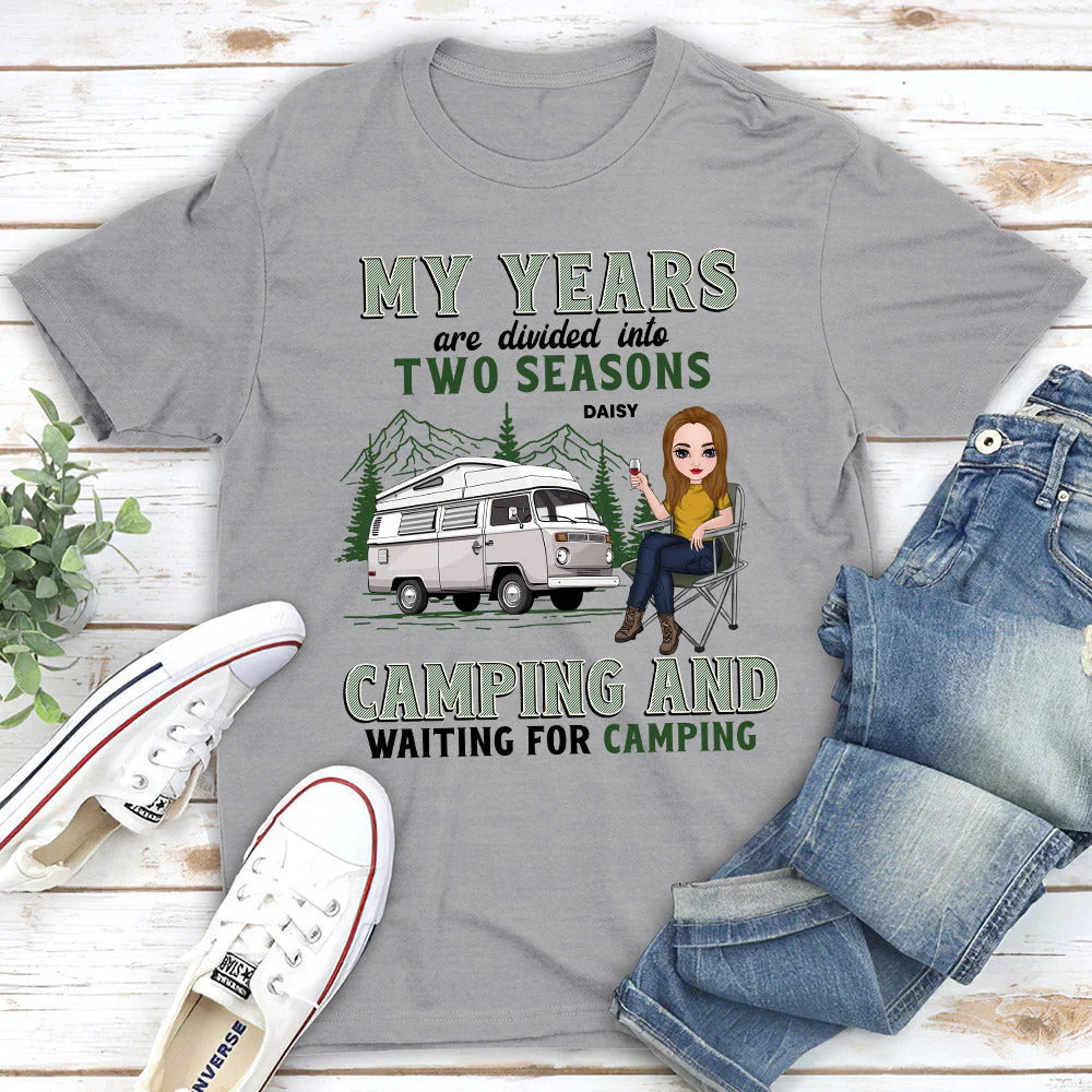 Years Of Camping - Personalized Custom Unisex T-shirt - Image 2
