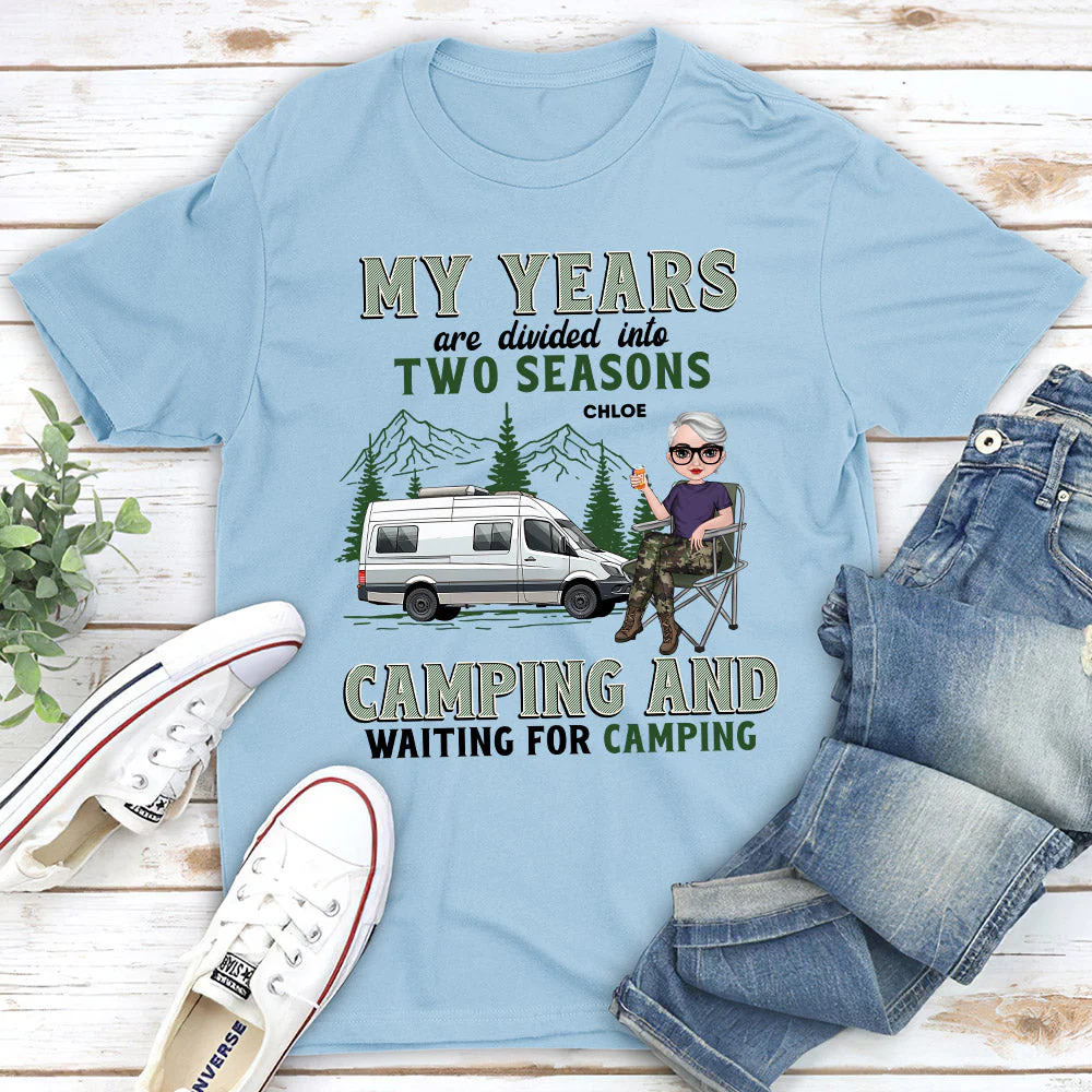 Years Of Camping - Personalized Custom Unisex T-shirt - Image 4