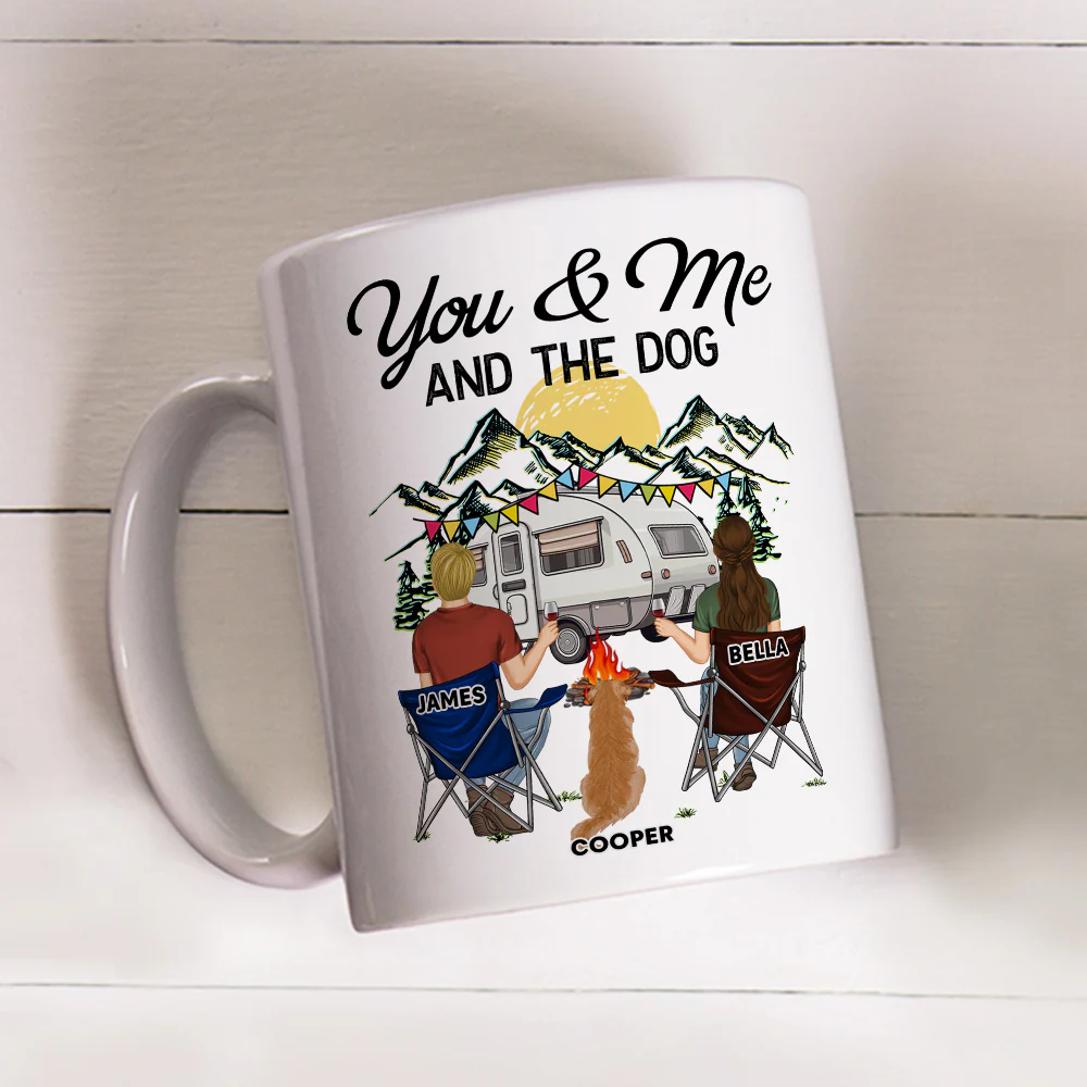 You And Me And The Fur Babies - Personalized Custom Coffee Mug - Image 2