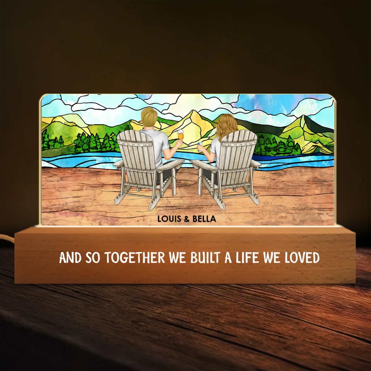 You And Me We Got This - Personalized Custom Acrylic 3D LED Night Light - Image 5