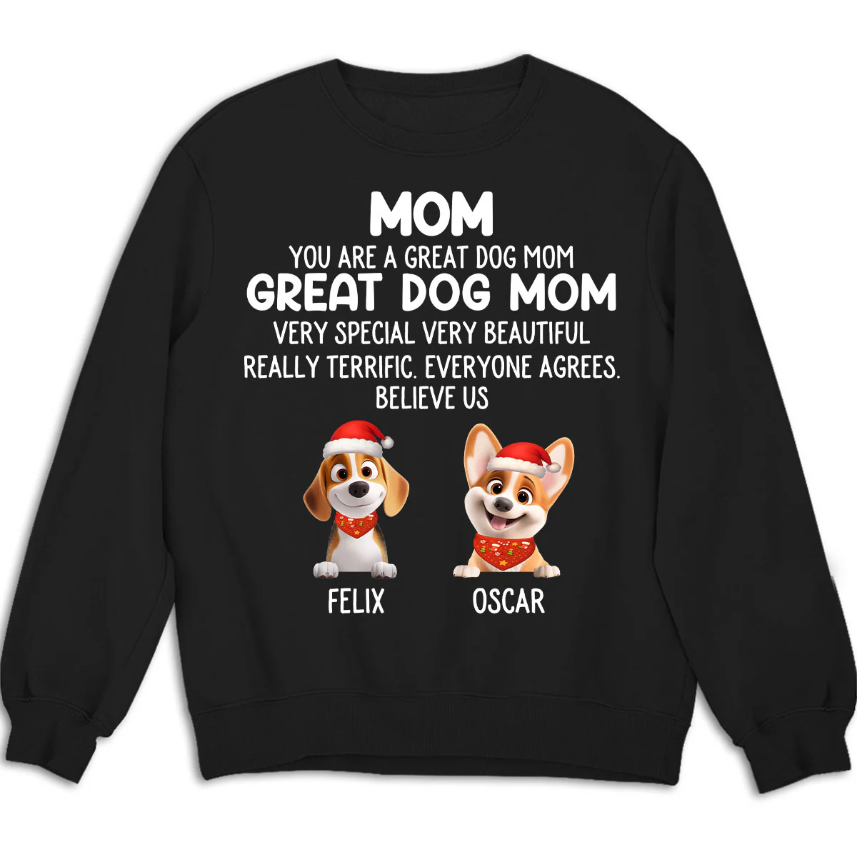 You Are A Great Dog Mom - Personalized Custom Sweatshirt