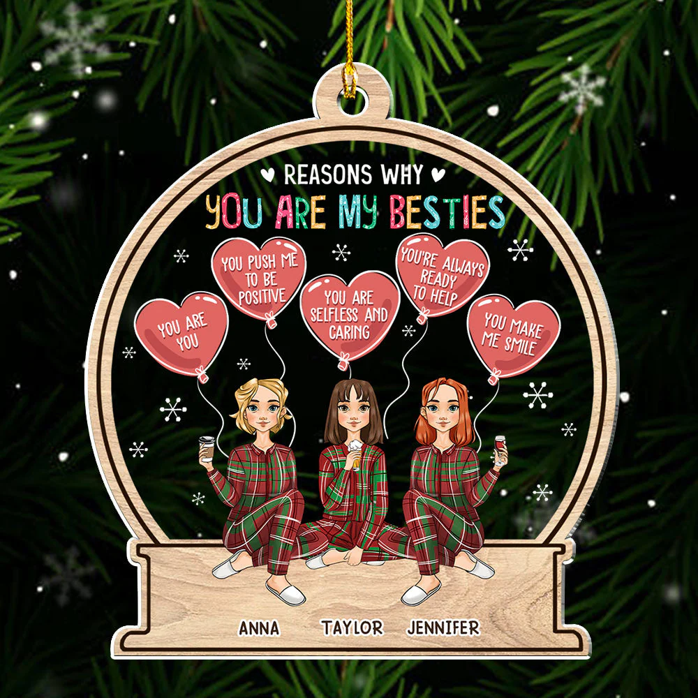 You Are My Bestie - Personalized Custom Acrylic Ornament - Image 2