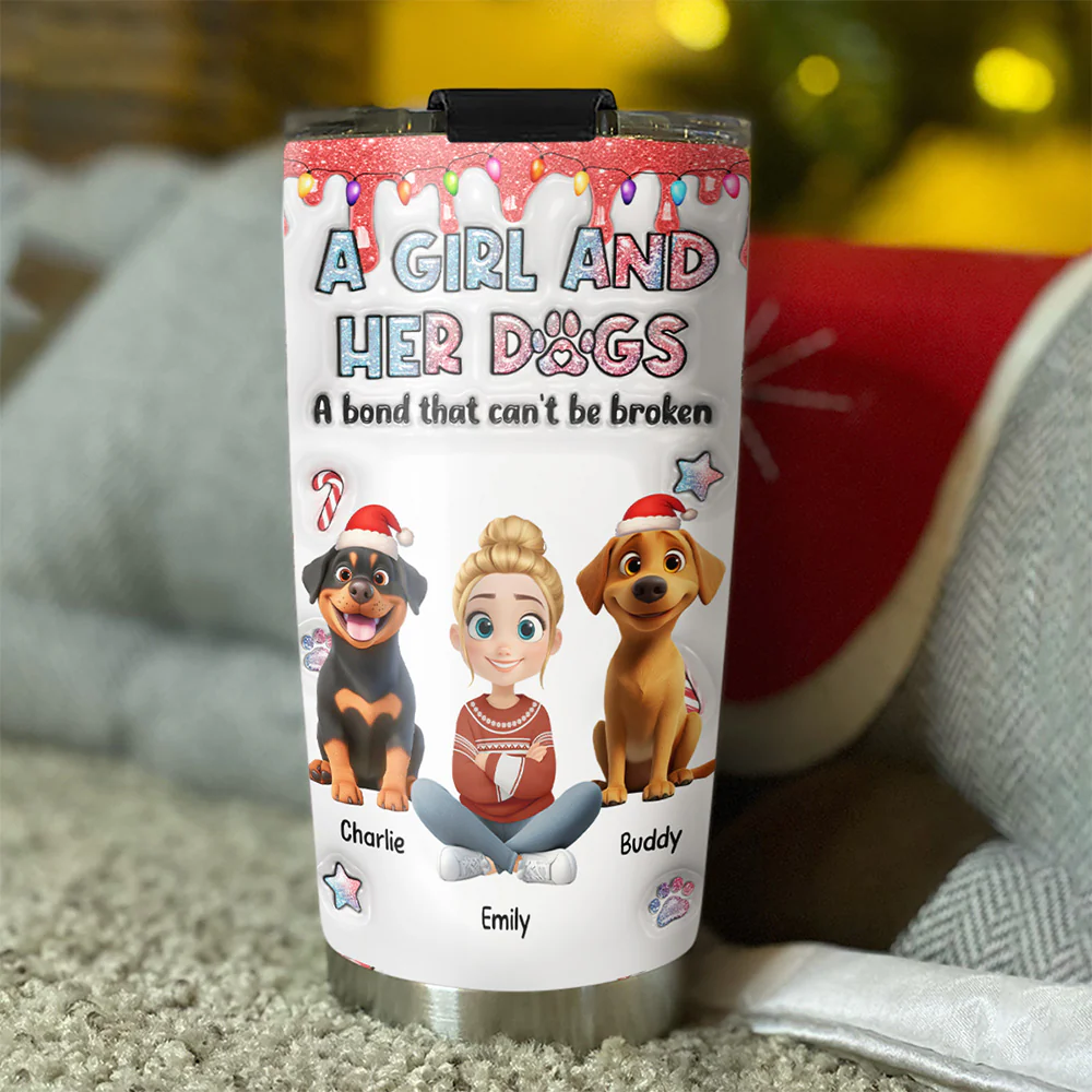 You Are My Christmas Gift - Personalized Custom 3D Inflated Effect Tumbler - Image 3