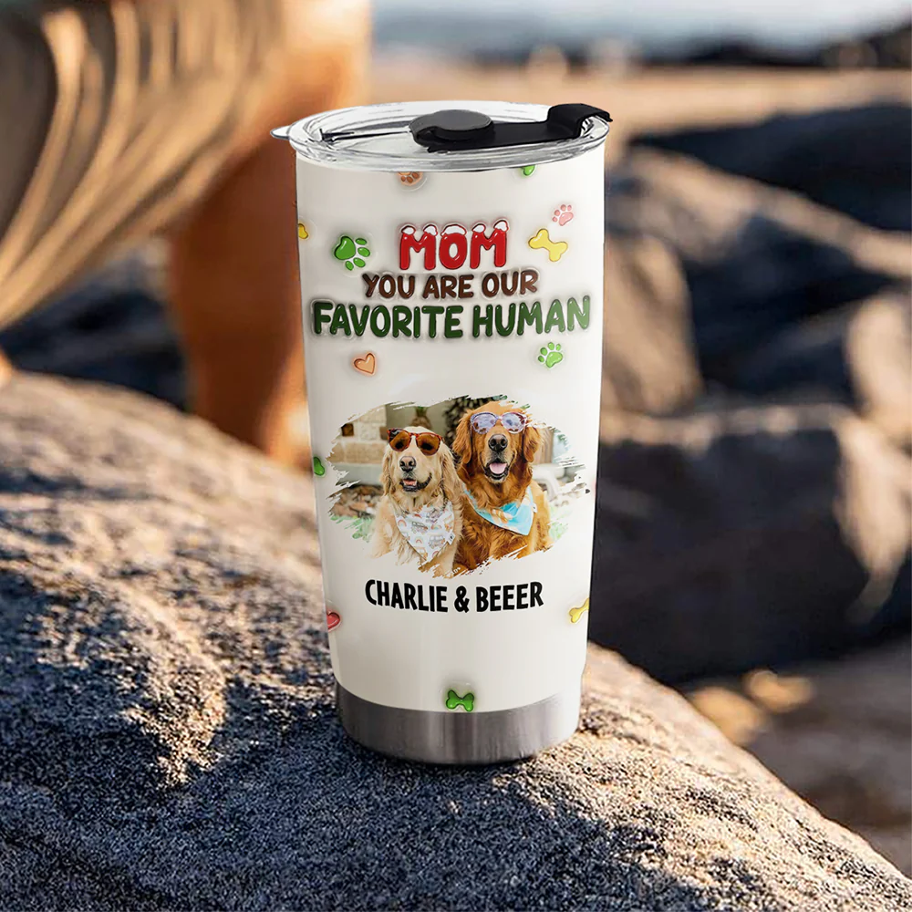 You Are My Favorite Human Photo - Personalized Custom 3D Inflated Effect Tumbler - Image 2