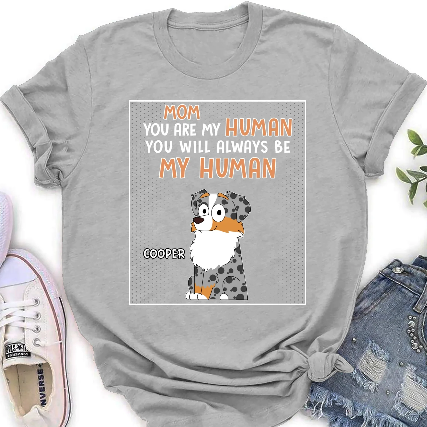 You Are My Human - Personalized Custom Women's T-shirt - Image 7