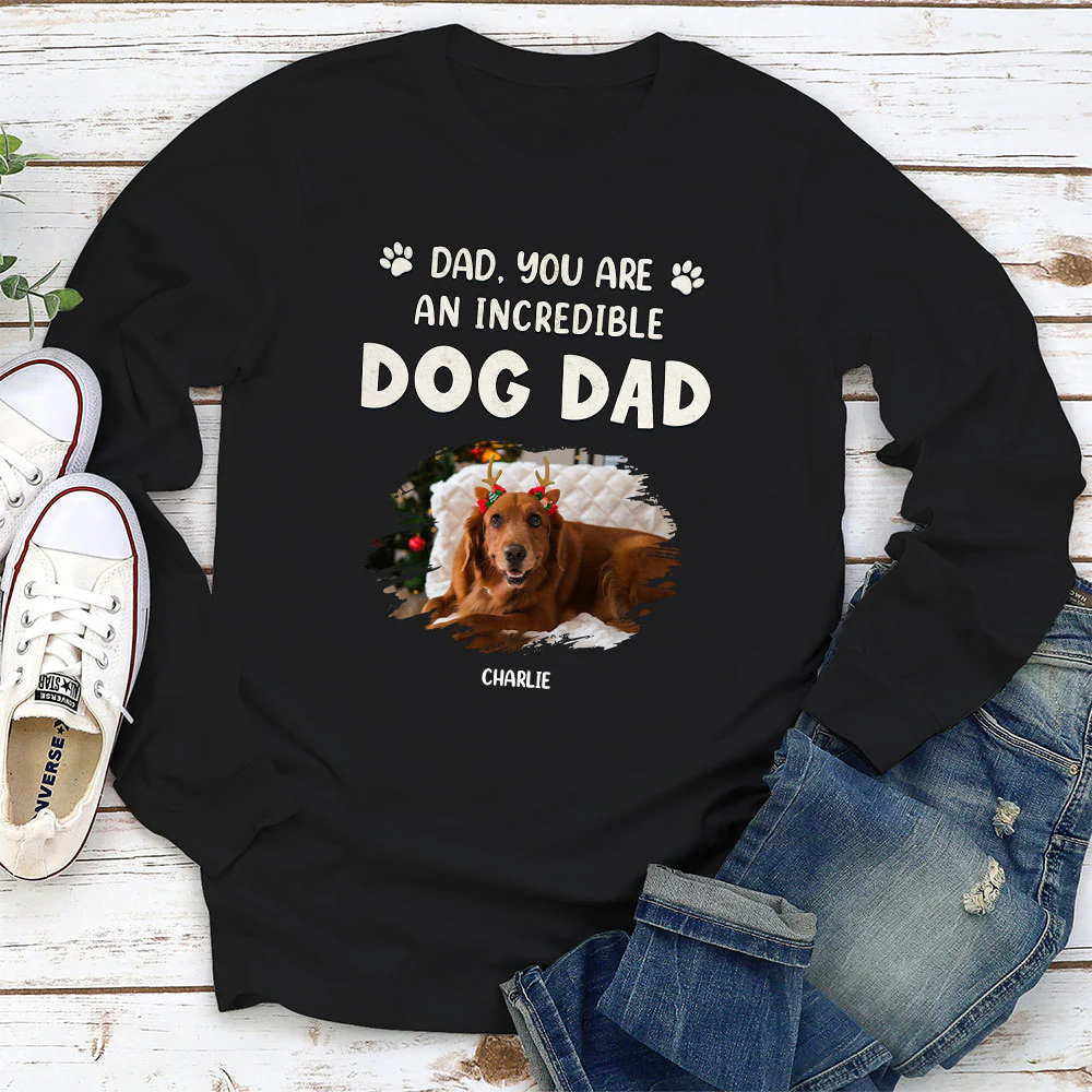 You Are Pawfect Christmas Photo - Personalized Custom Long Sleeve T-Shirt - Image 2
