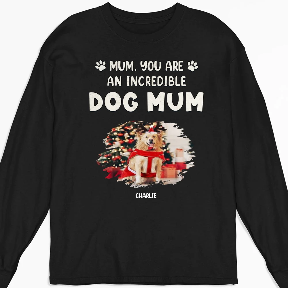 You Are Pawfect Christmas Photo - Personalized Custom Long Sleeve T-Shirt - Image 3