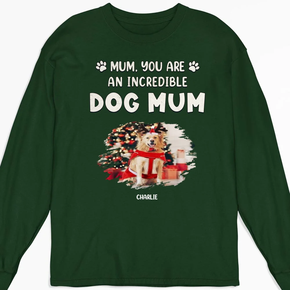 You Are Pawfect Christmas Photo - Personalized Custom Long Sleeve T-Shirt - Image 5