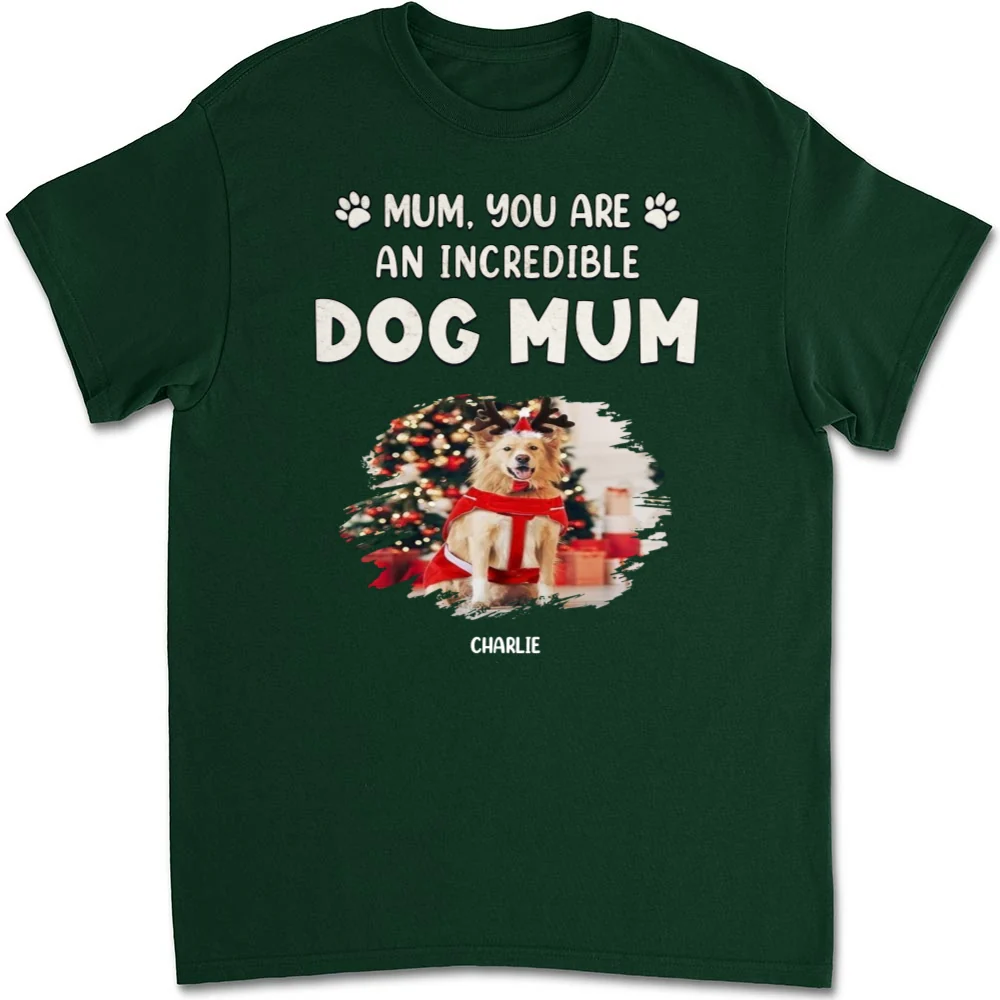 You Are Pawfect Christmas Photo - Personalized Custom Unisex T-Shirt - Image 5