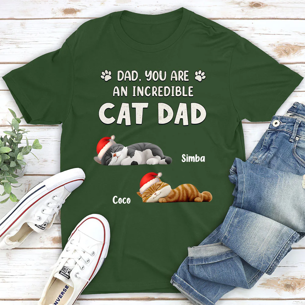 You Are Pawfect Christmas Ver Cat - Personalized Custom Unisex T-Shirt - Image 3