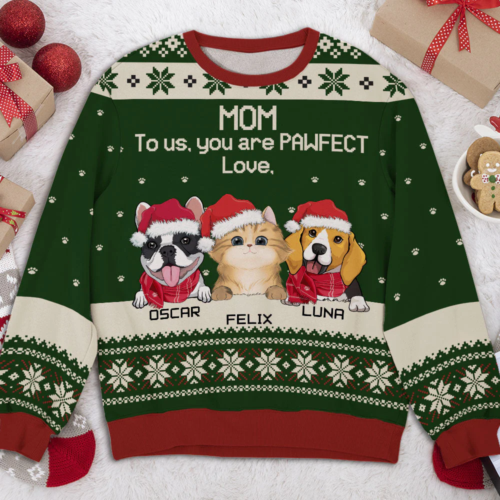 You Are Pawfect - Personalized Custom All-Over-Print Sweatshirt - Image 3