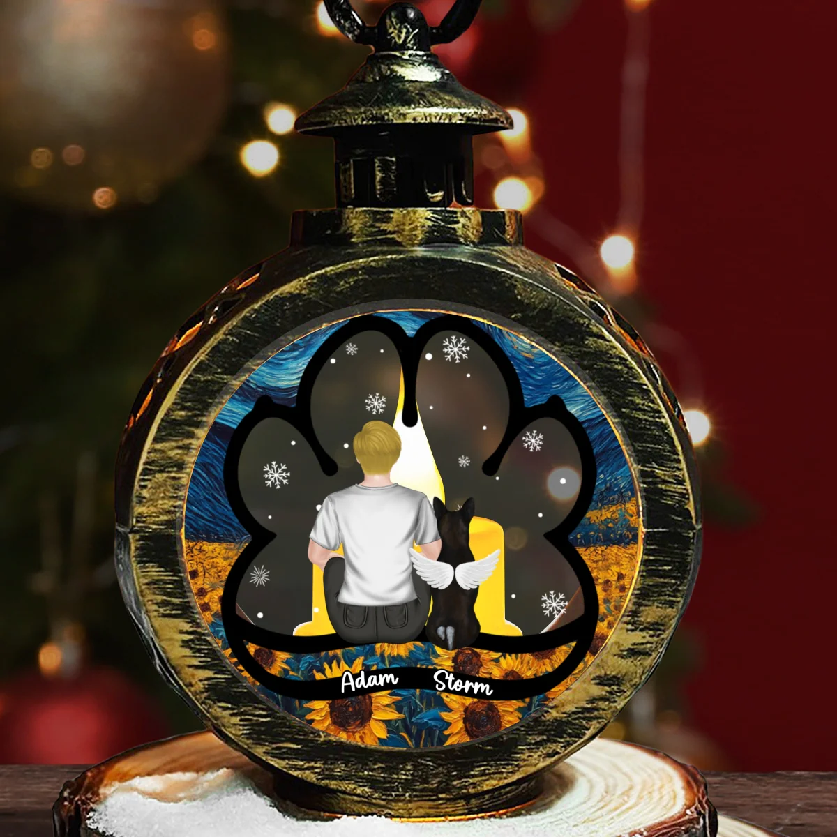 You Are Still Here - Personalized Custom Christmas Lantern - Image 8