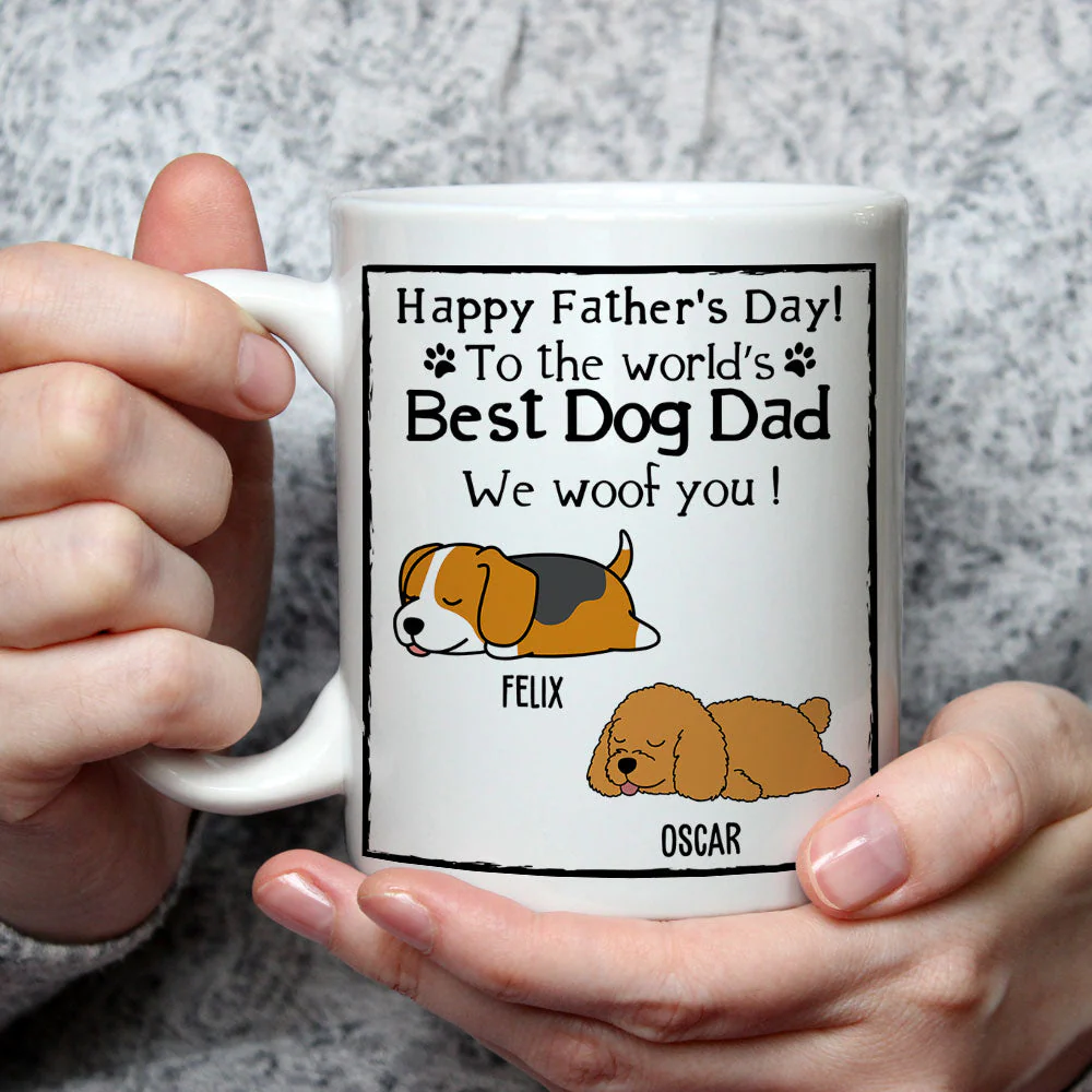 You Are The Best Dog Dad Ever - Personalized Custom Coffee Mug - Image 3