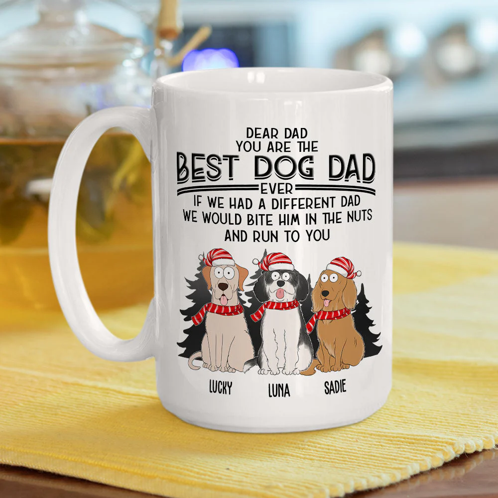 You Are The Best Dog Dad - Personalized Custom Coffee Mug - Image 6