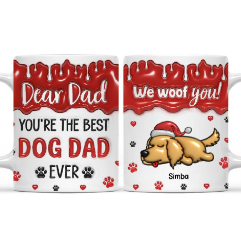 You Are The Best Dog Mom Dad Ever - Personalized Custom 3D Inflated Effect Mug - Image 5