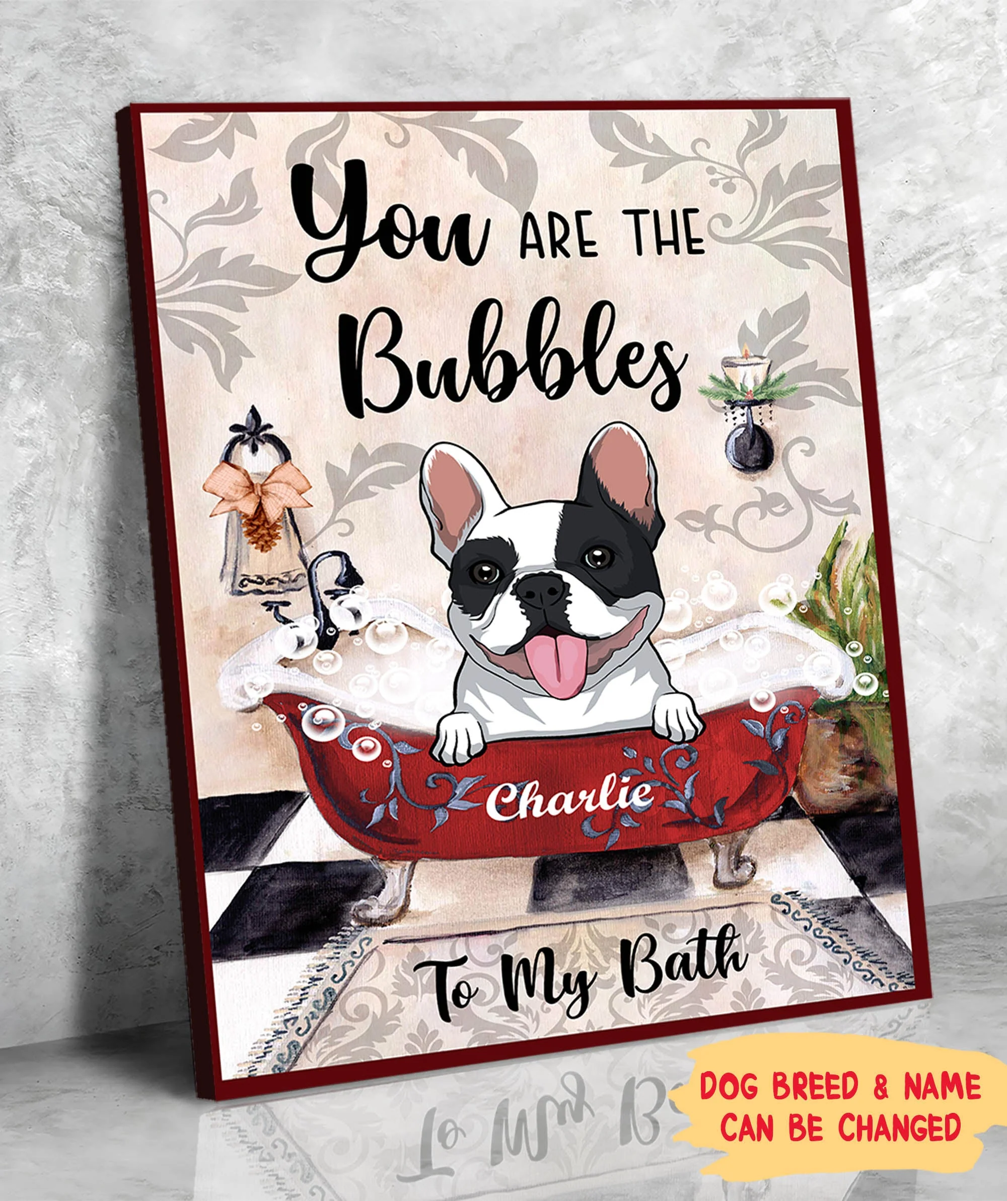 You Are The Bubbles To My Bath - Personalized Custom Canvas - Image 5