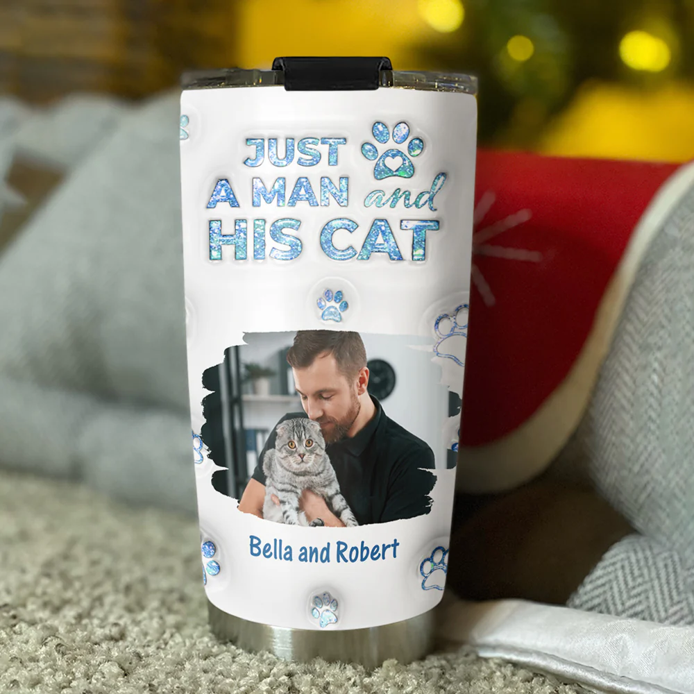 You Are The Miracle Fur Dad Photo Ver - Personalized Custom 3D Inflated Effect Tumbler - Image 3