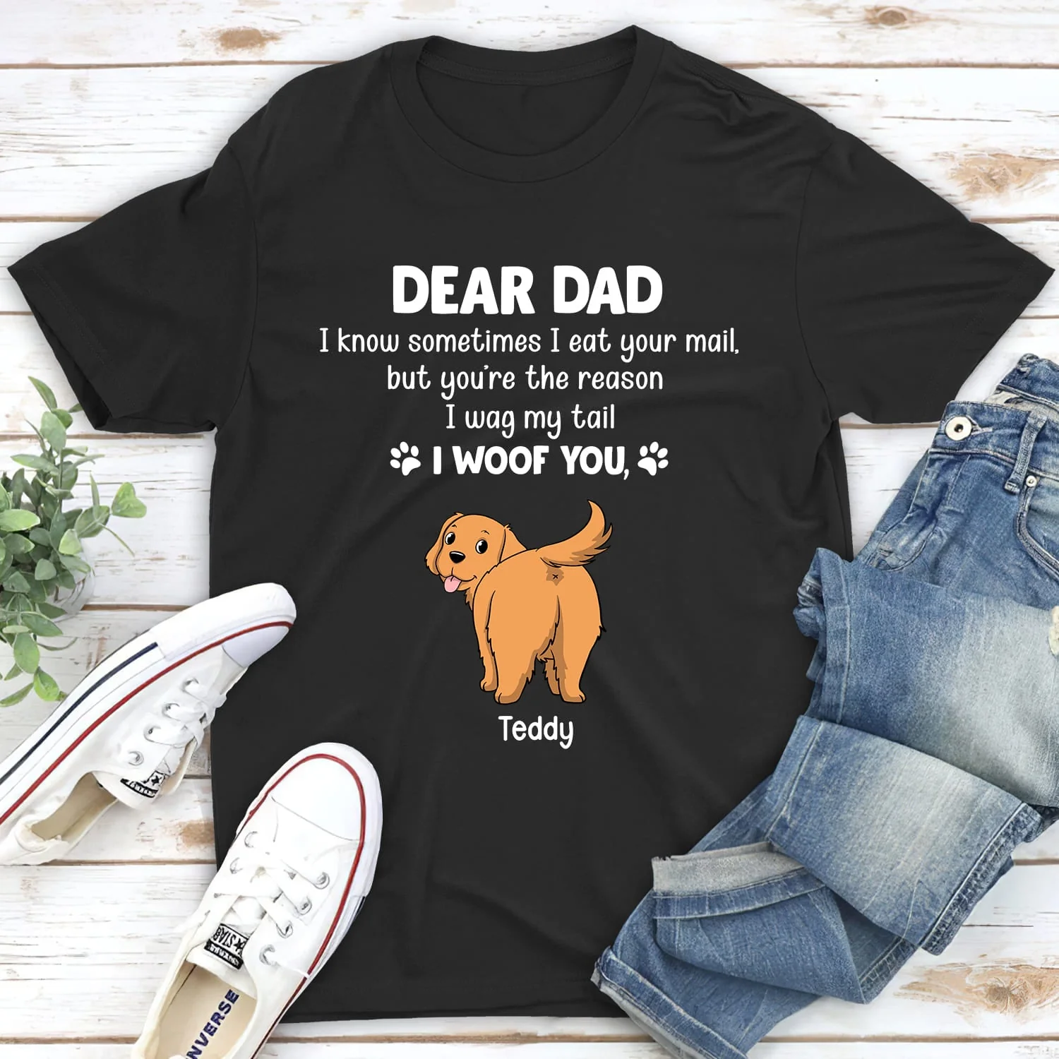 You Are The Reason I Wag My Tail - Personalized Custom Unisex T-shirt