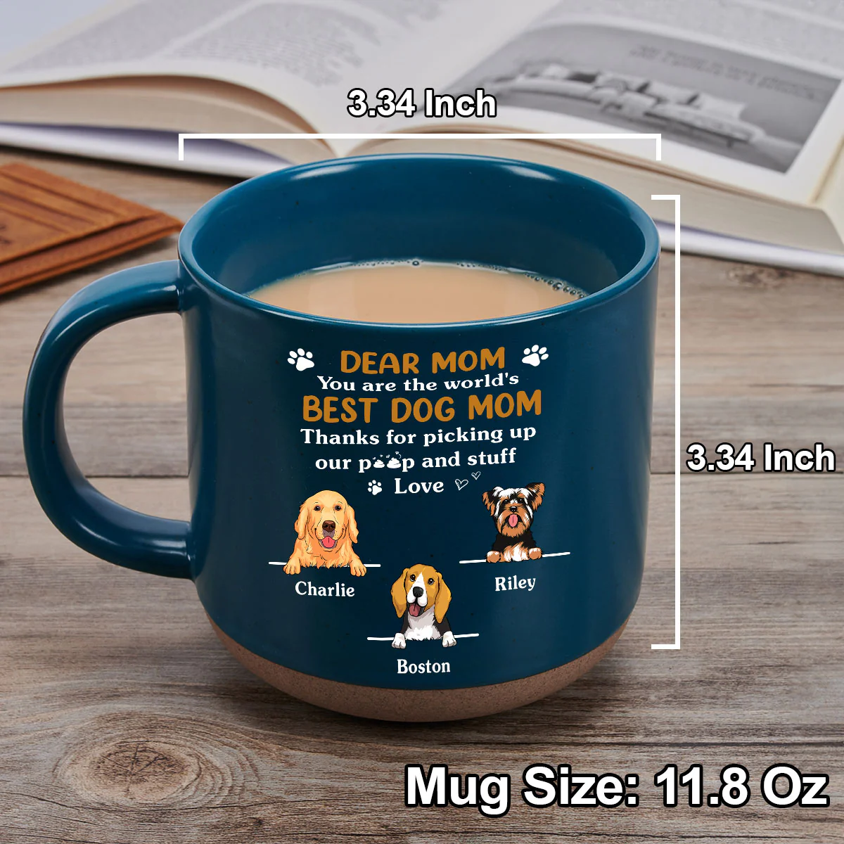 You Are The World Best Dog Mom Dad - Personalized Custom Pottery Mug - Image 3