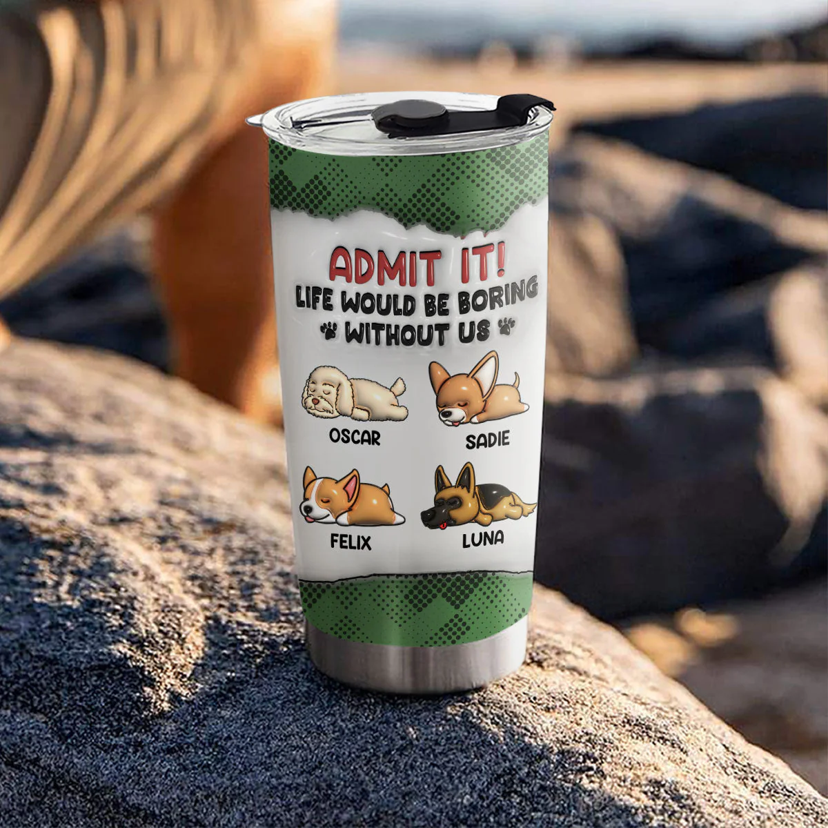You Can Not Live Without Me - Personalized Custom 3D Inflated Effect Tumbler - Image 4