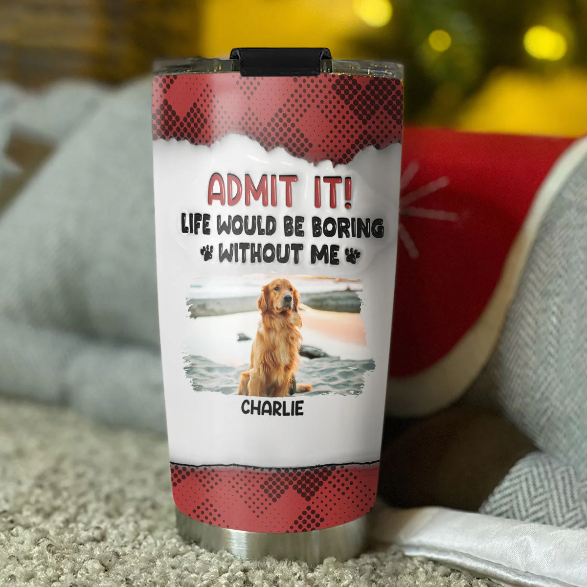 You Can Not Live Without Me - Personalized Custom 3D Inflated Effect Tumbler - Image 5