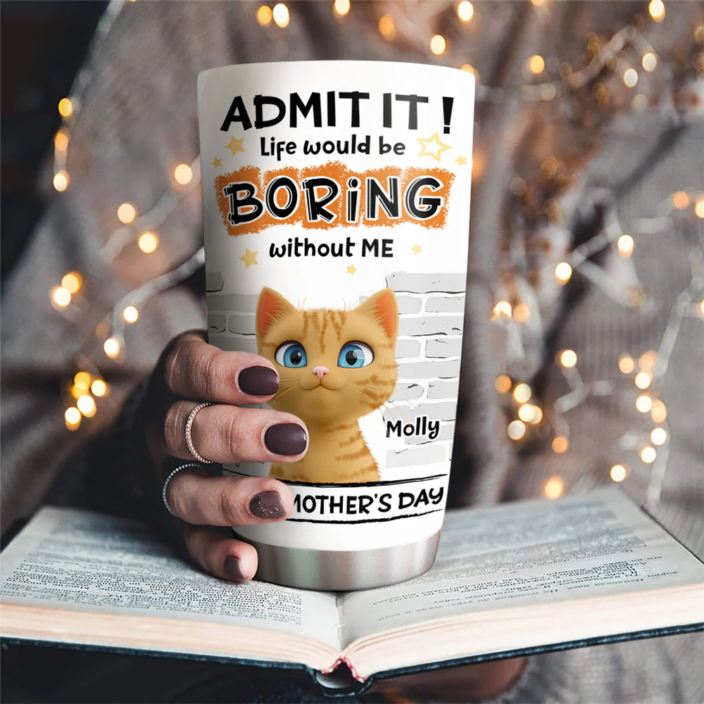 You Cannot Live Without Cats - Personalized Custom Tumbler - Image 6