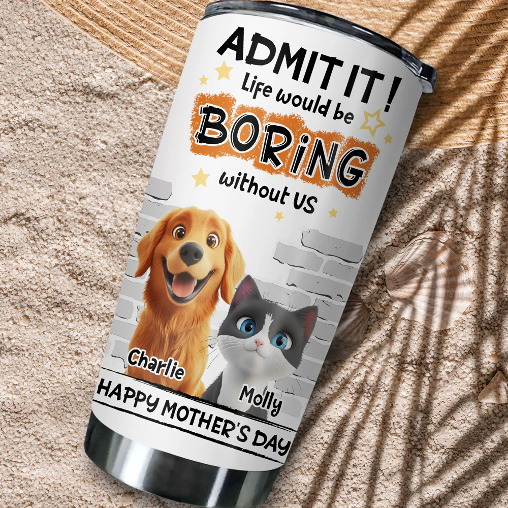 You Cannot Live Without Pets - Personalized Custom Tumbler - Image 2
