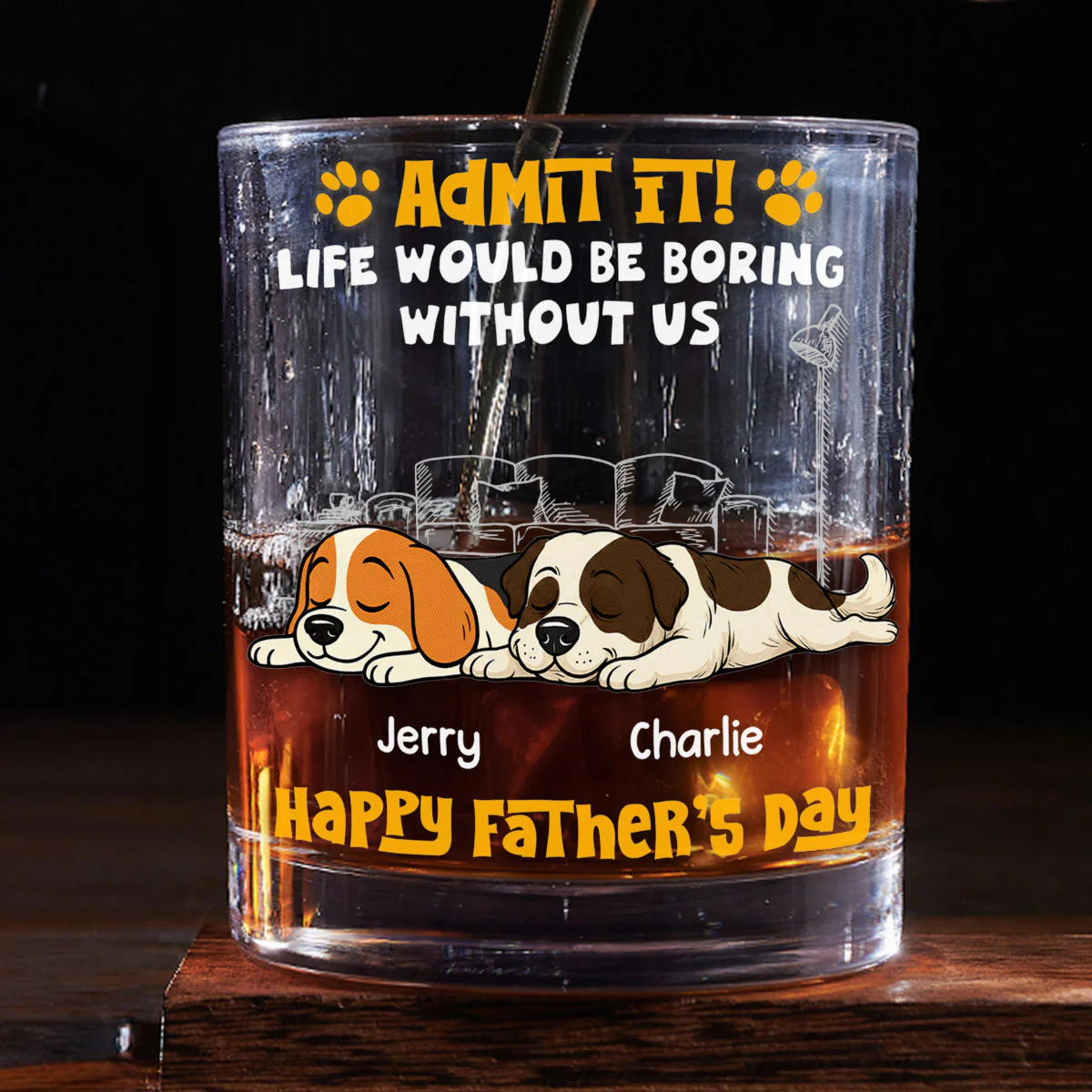 You Had Me At Treats - Personalized Custom Whiskey Glass - Image 2