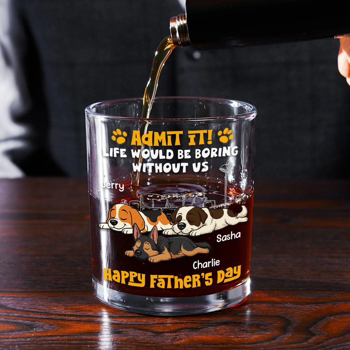 You Had Me At Treats - Personalized Custom Whiskey Glass - Image 3