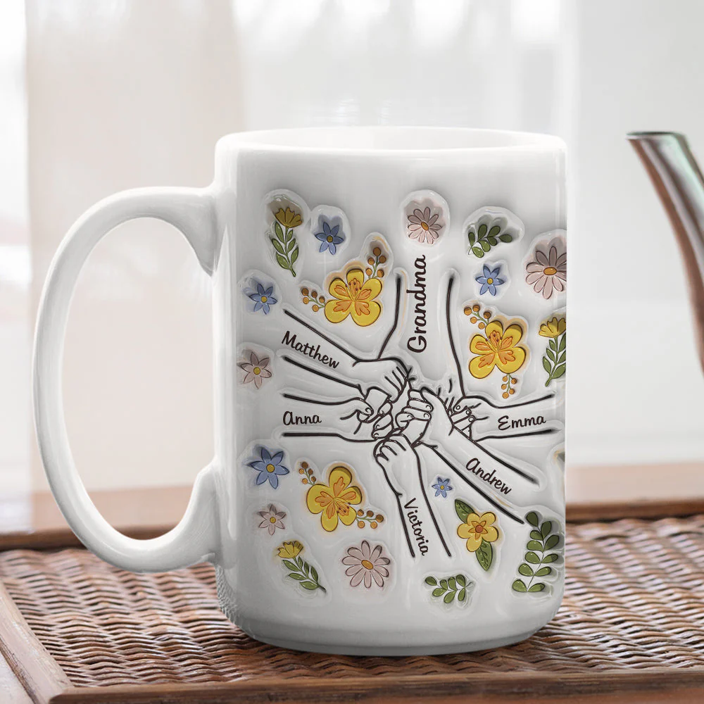 You Hold Our Hands, Also Our Hearts - Personalized Custom 3D Inflated Effect Mug - Image 4