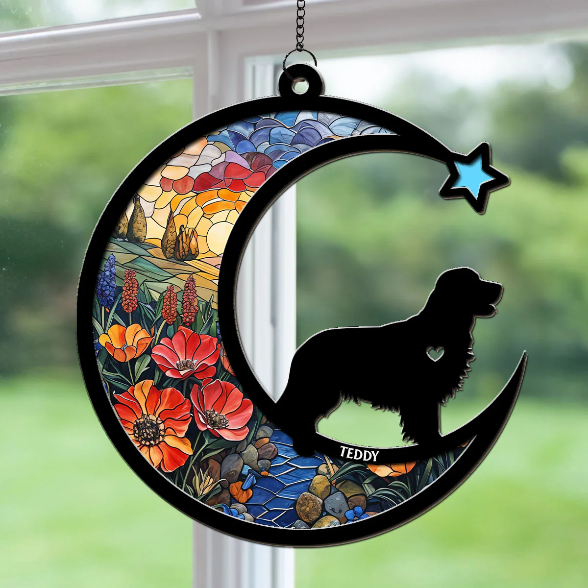 You Left Paw Prints On Our Hearts - Personalized Custom Suncatcher