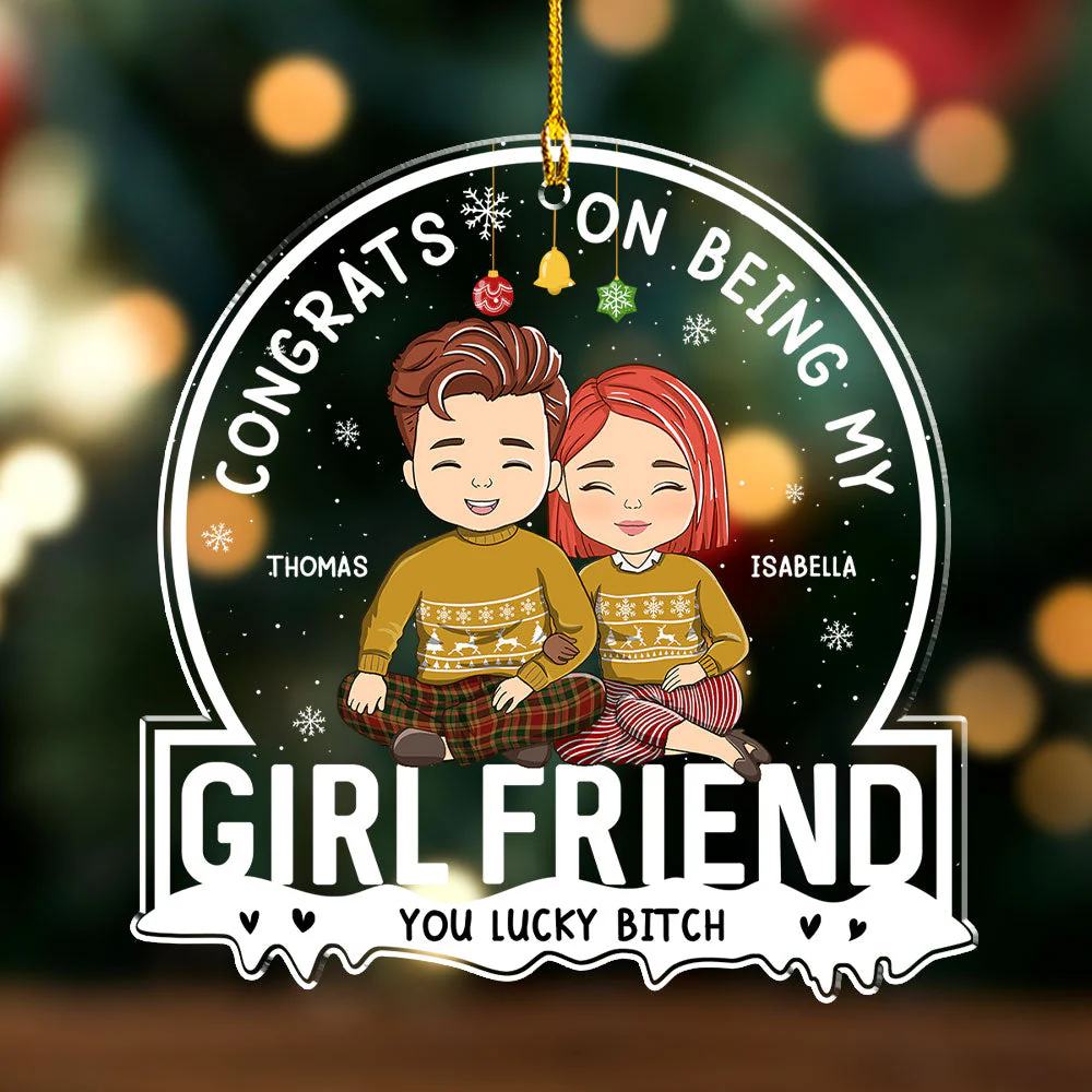 You Lucky Bastard - Personalized Custom Acrylic Ornament - Image 2