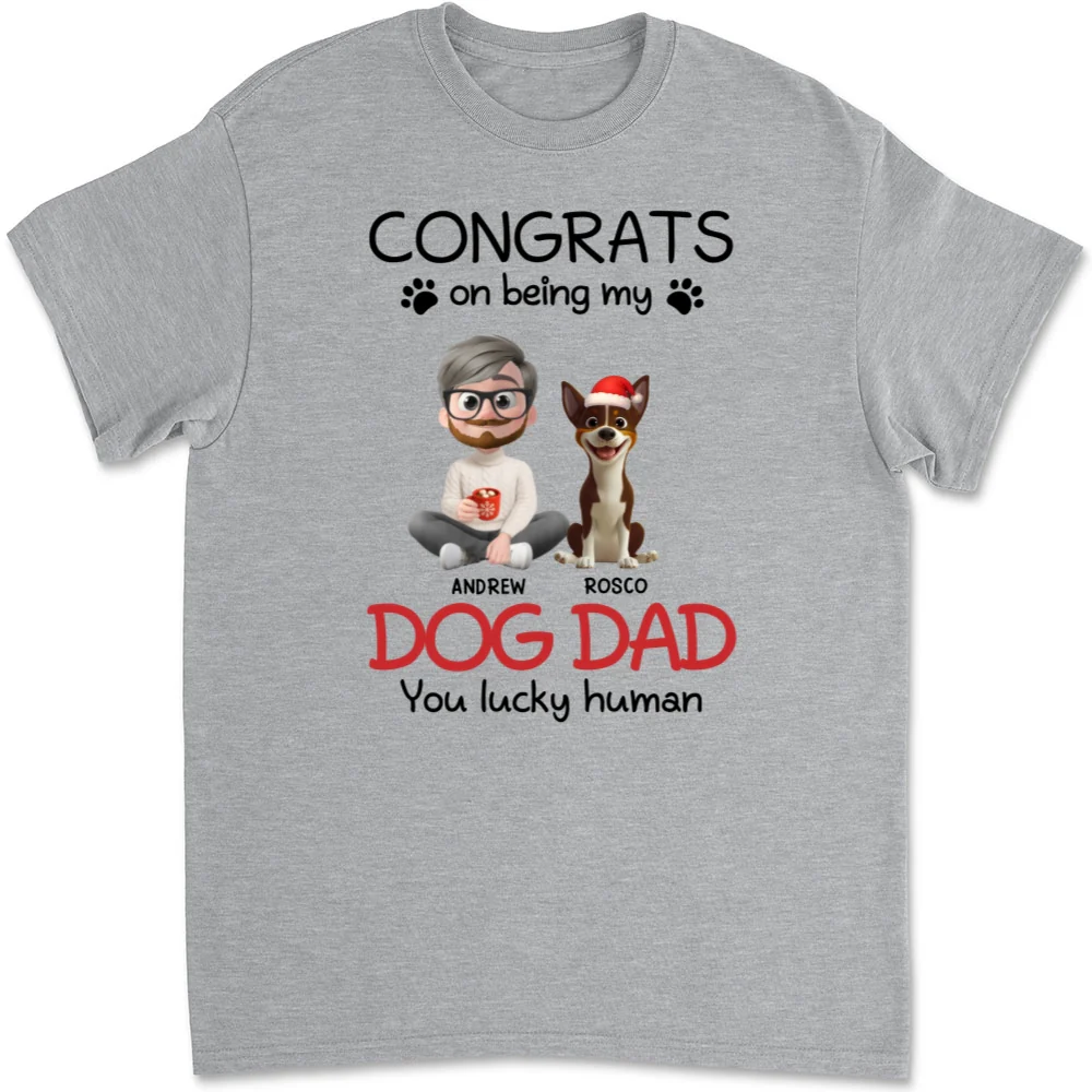 You Lucky Human Cartoon - Personalized Custom Unisex T-shirt - Image 7