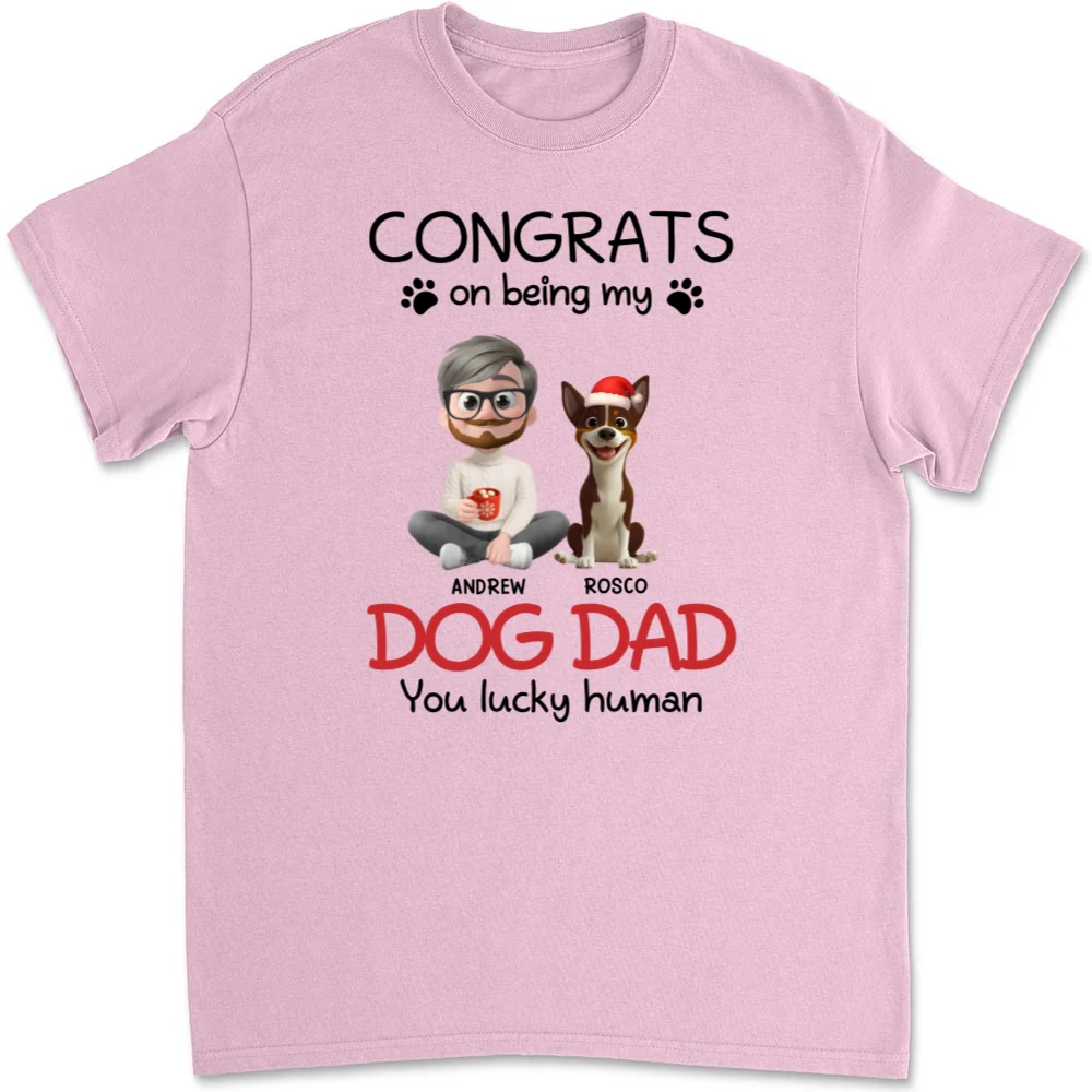 You Lucky Human Cartoon - Personalized Custom Unisex T-shirt - Image 9