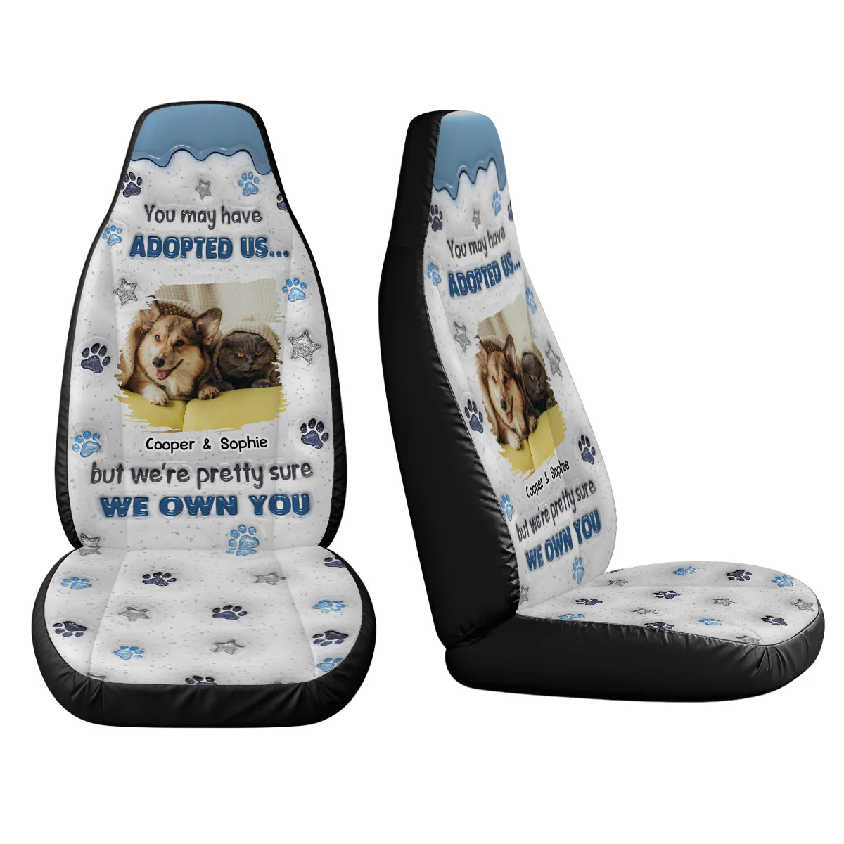 You May Have Adopted Photo - Personalized Custom Car Seat Cover - Image 3
