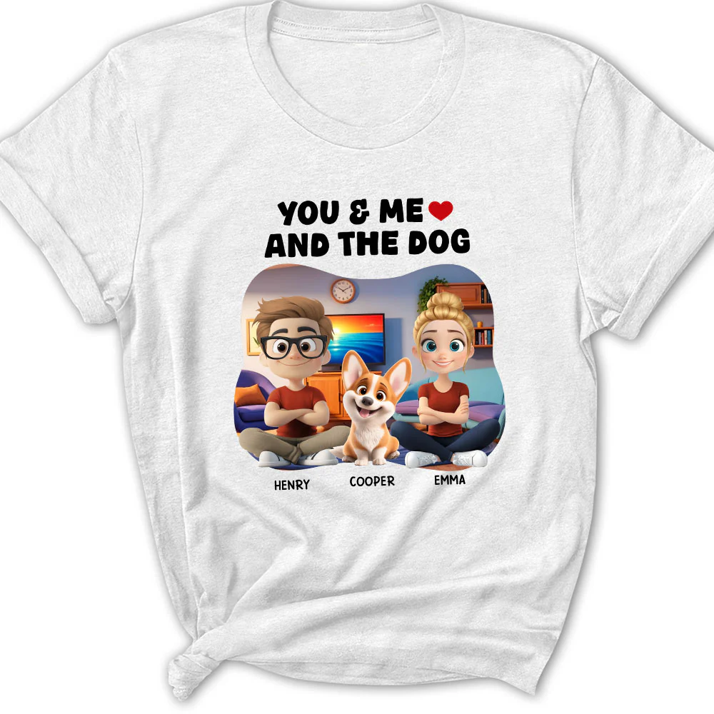 You Me And Dogs - Personalized Custom Women's T-Shirt