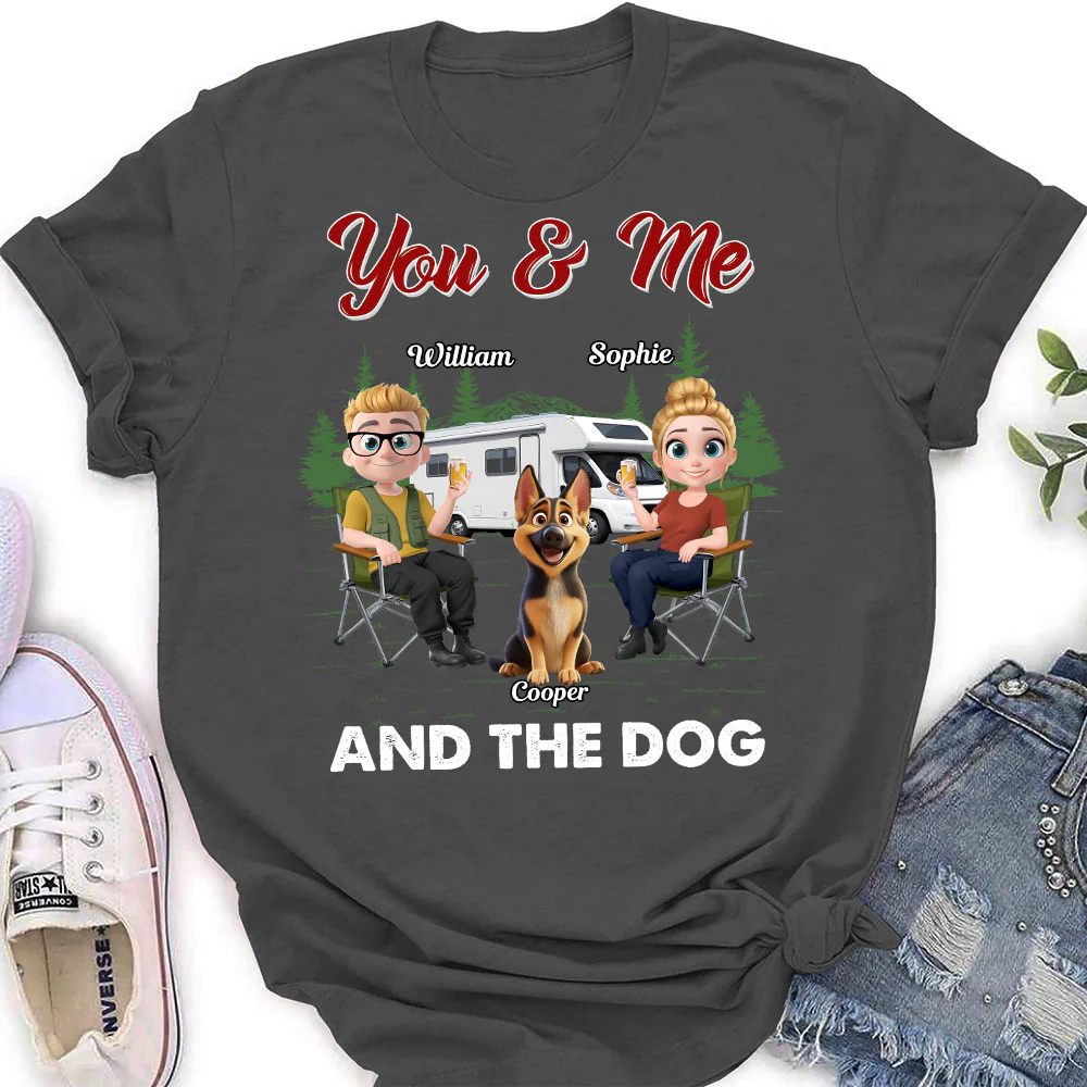 You Me And The Dogs - Personalized Custom Women T-Shirt - Image 4