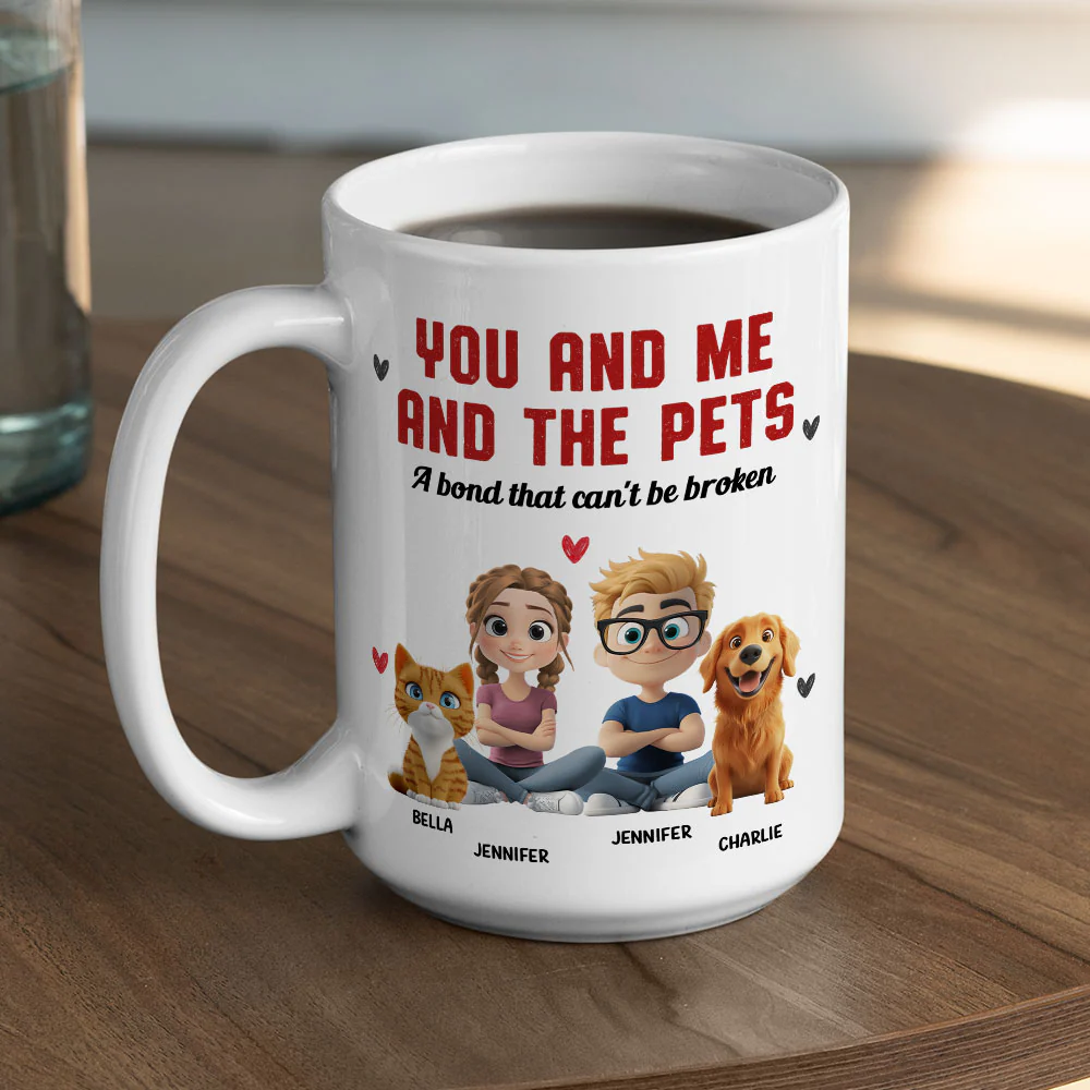 You Me And Us - Personalized Custom Coffee Mug - Image 3