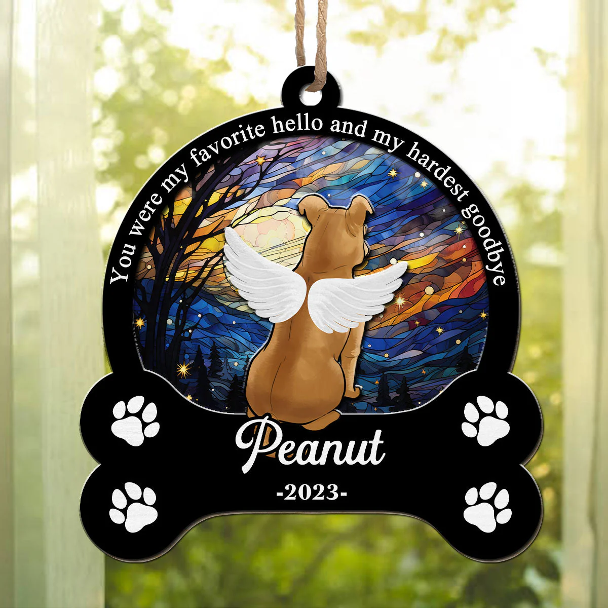 You Were My Favorite Hello - Personalized Custom Suncatcher - Image 2