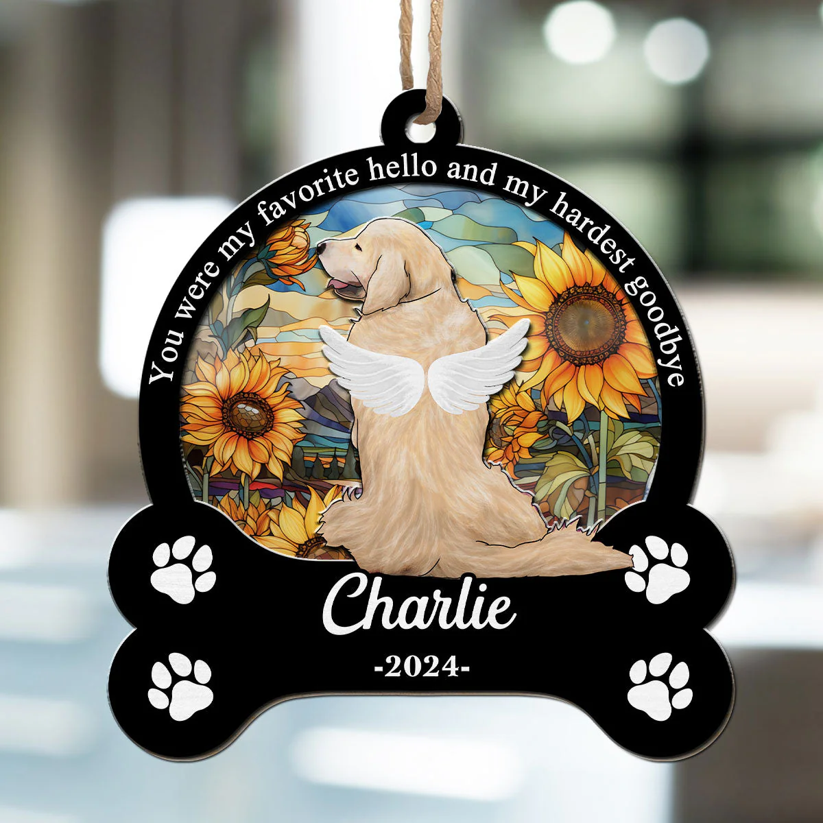 You Were My Favorite Hello - Personalized Custom Suncatcher - Image 3
