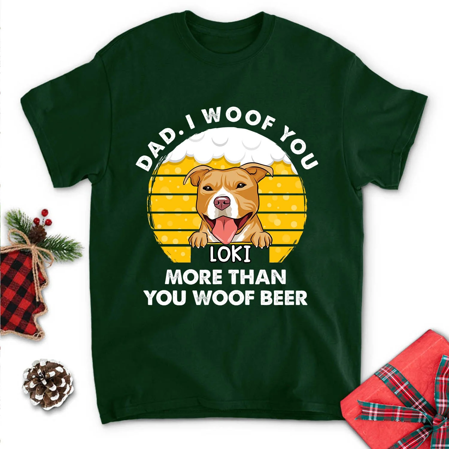 You Woof Beer - Personalized Custom Unisex T-shirt - Image 2