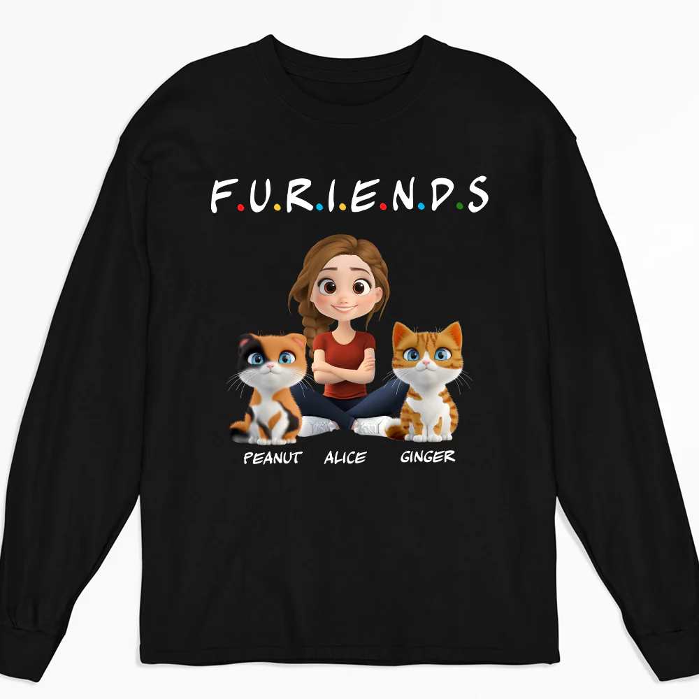 Your Cat Friend - Personalized Custom Long Sleeve T-shirt