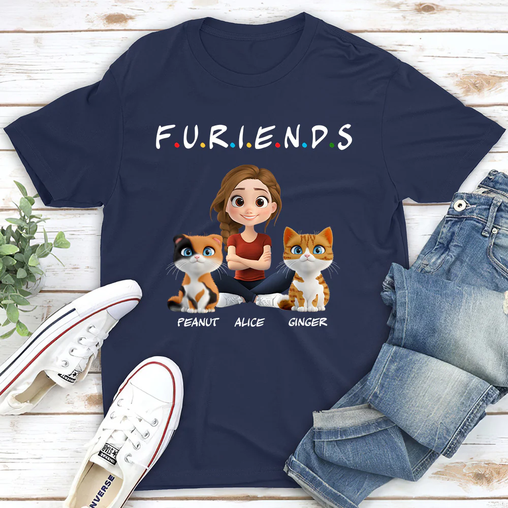 Your Cat Friend - Personalized Custom Unisex T-shirt - Image 2