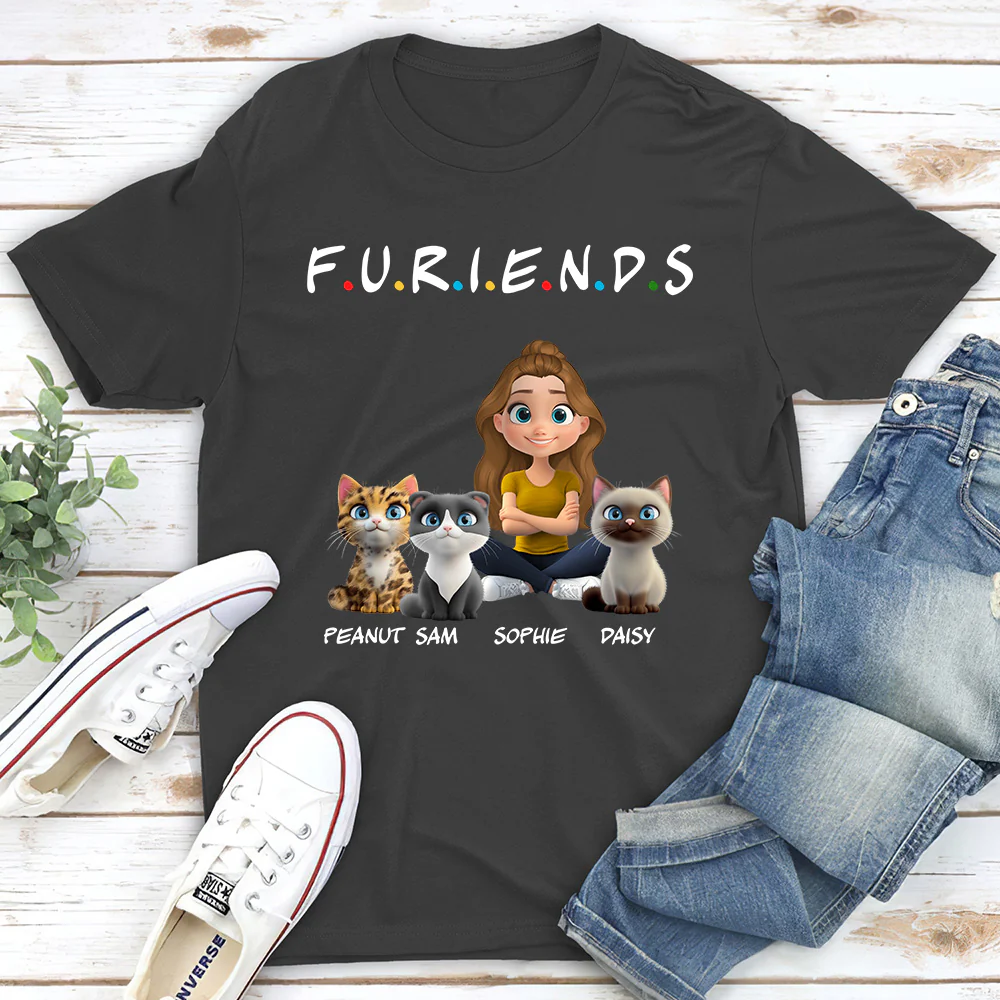 Your Cat Friend - Personalized Custom Unisex T-shirt - Image 3