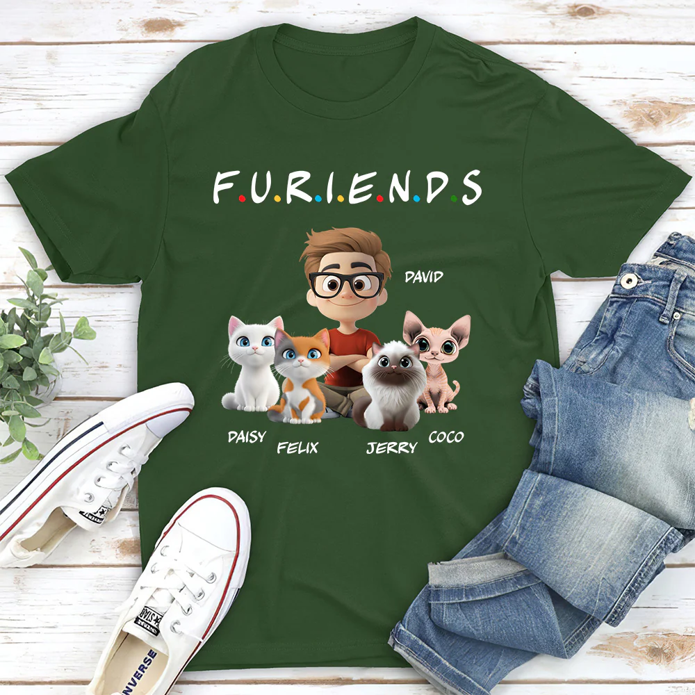 Your Cat Friend - Personalized Custom Unisex T-shirt - Image 4