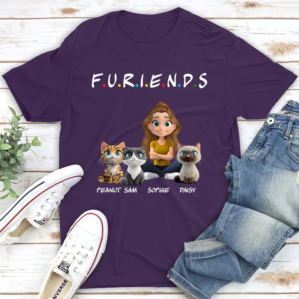 Your Cat Friend - Personalized Custom Unisex T-shirt - Image 5