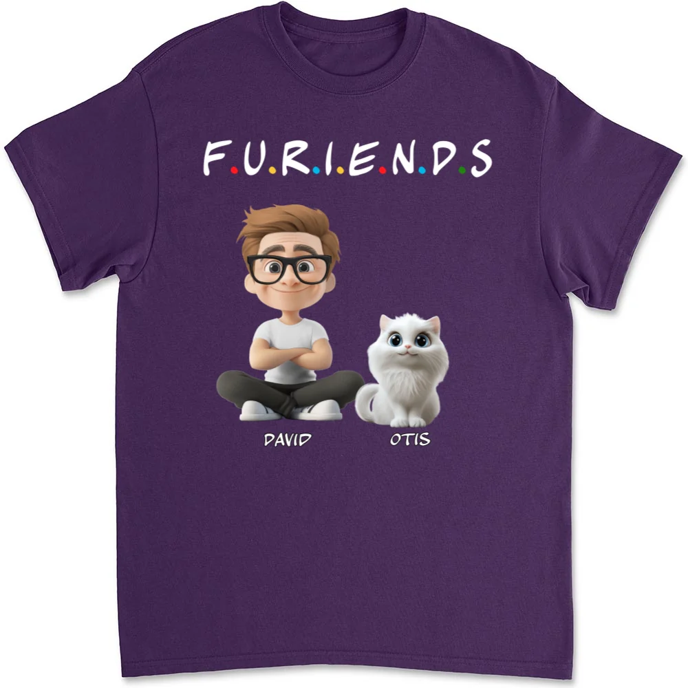 Your Cat Friend - Personalized Custom Unisex T-shirt - Image 9