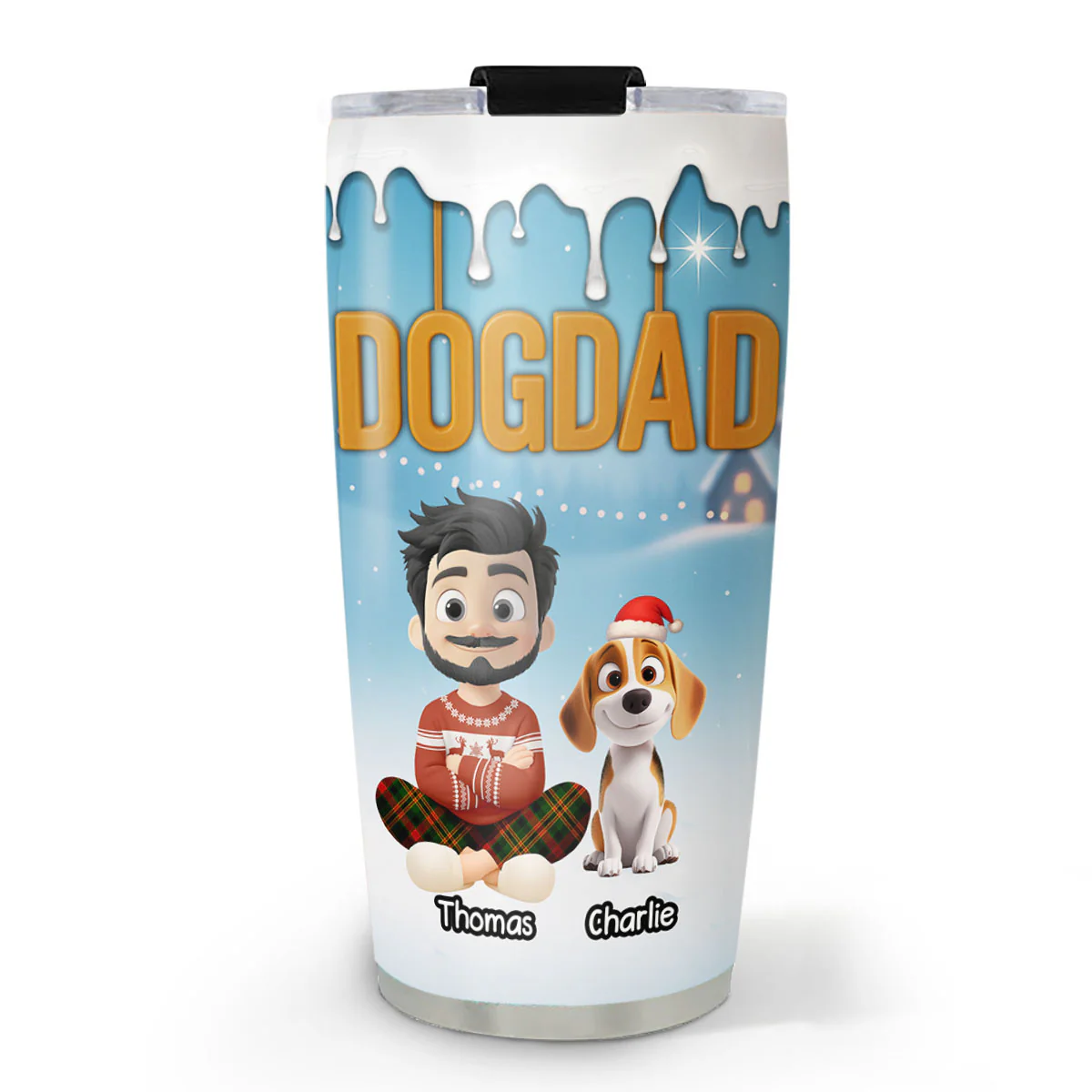 Your Dad Now Onwards - Personalized Custom 3D Inflated Effect Tumbler