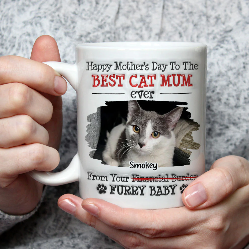 Your Financial Burden Cat Version Photo - Personalized Custom 3D Inflated Effect Mug - Image 3