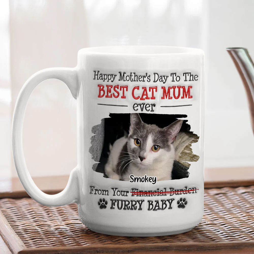 Your Financial Burden Cat Version Photo - Personalized Custom 3D Inflated Effect Mug - Image 5